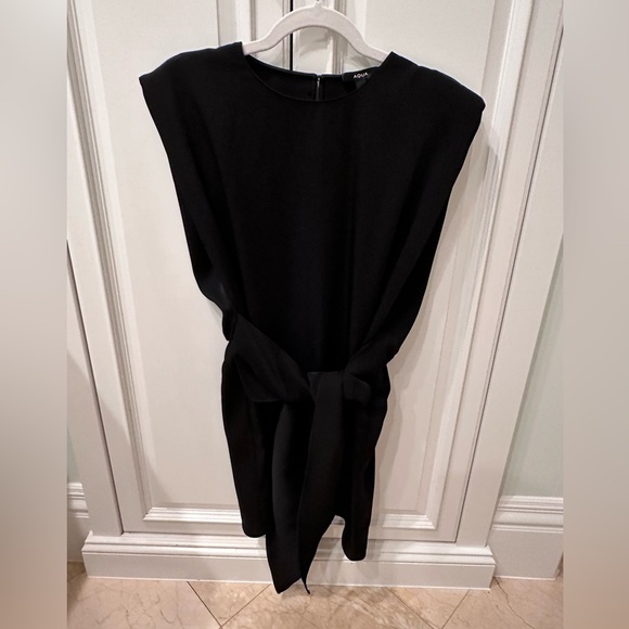 Aqua Women’s Tie Waist Short Mini Dress Black in Small - Picture 7 of 7